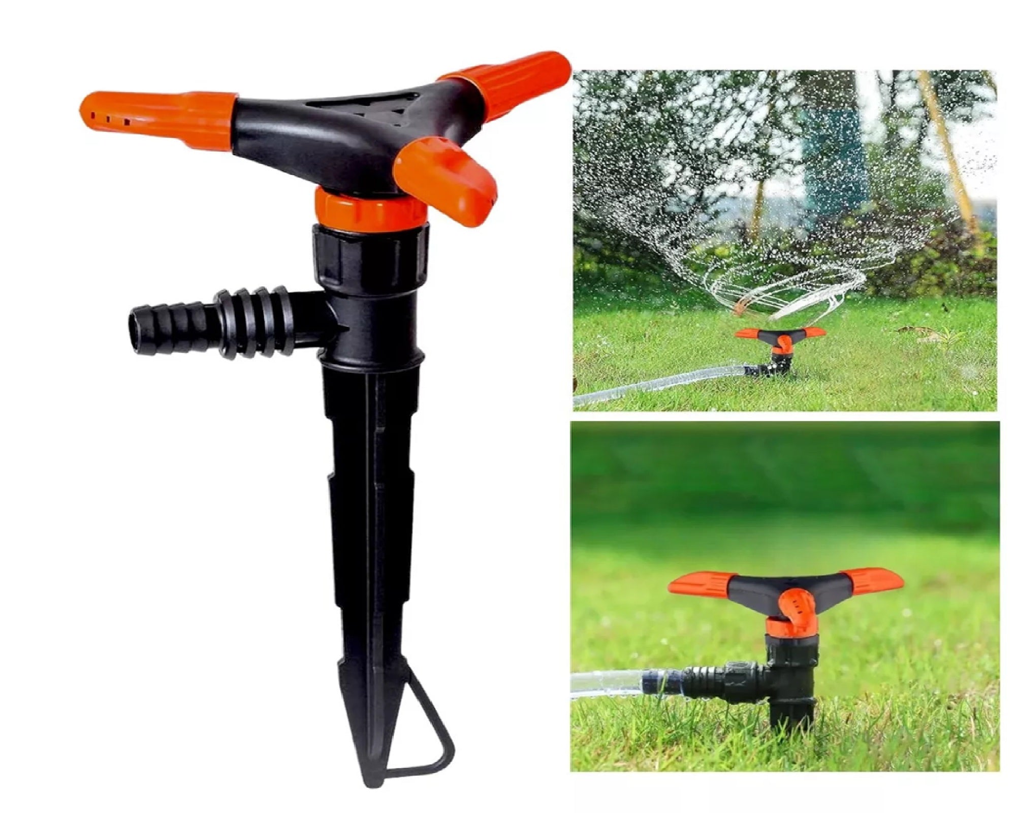 Aspersor De Riego Automatico Giratorio 360° Con Estaca