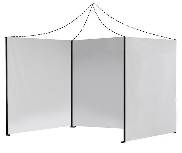 Lona Lateral Pared Impermeable Toldo 3x3 Blanco
