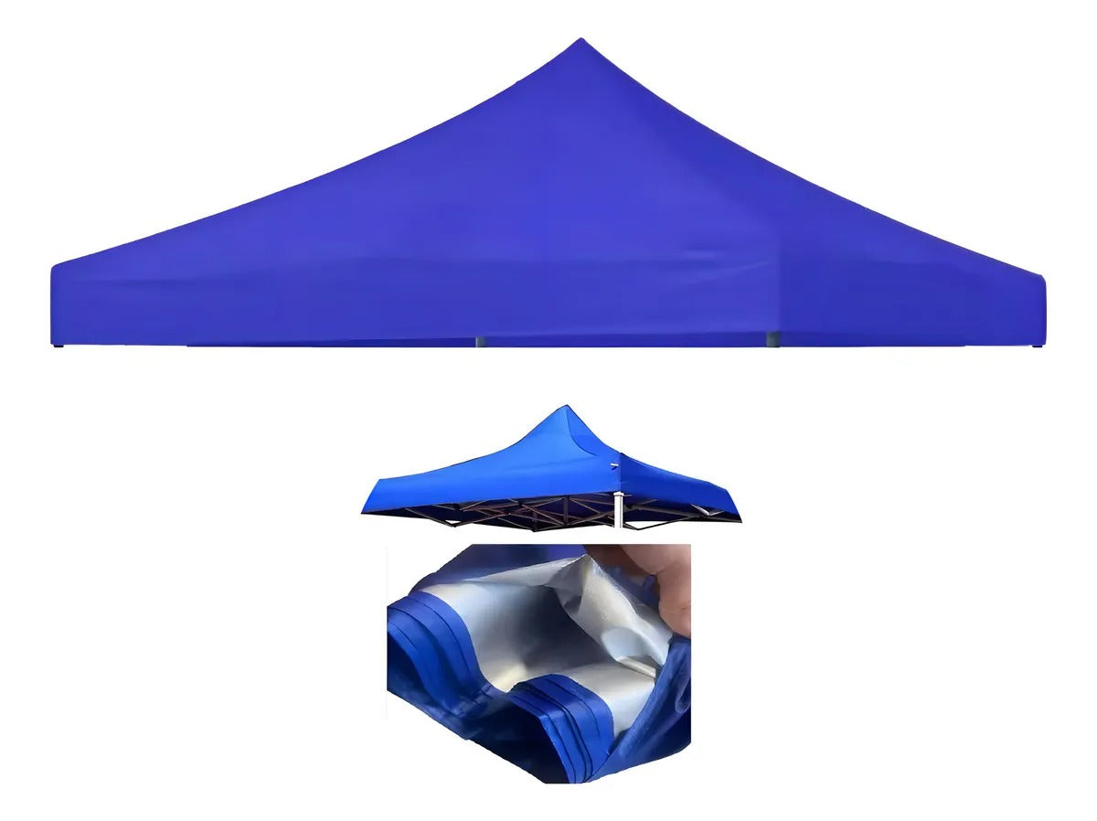 Techo Carpa Lona Repuesto Toldo 3x3 Impermeable Color Azul