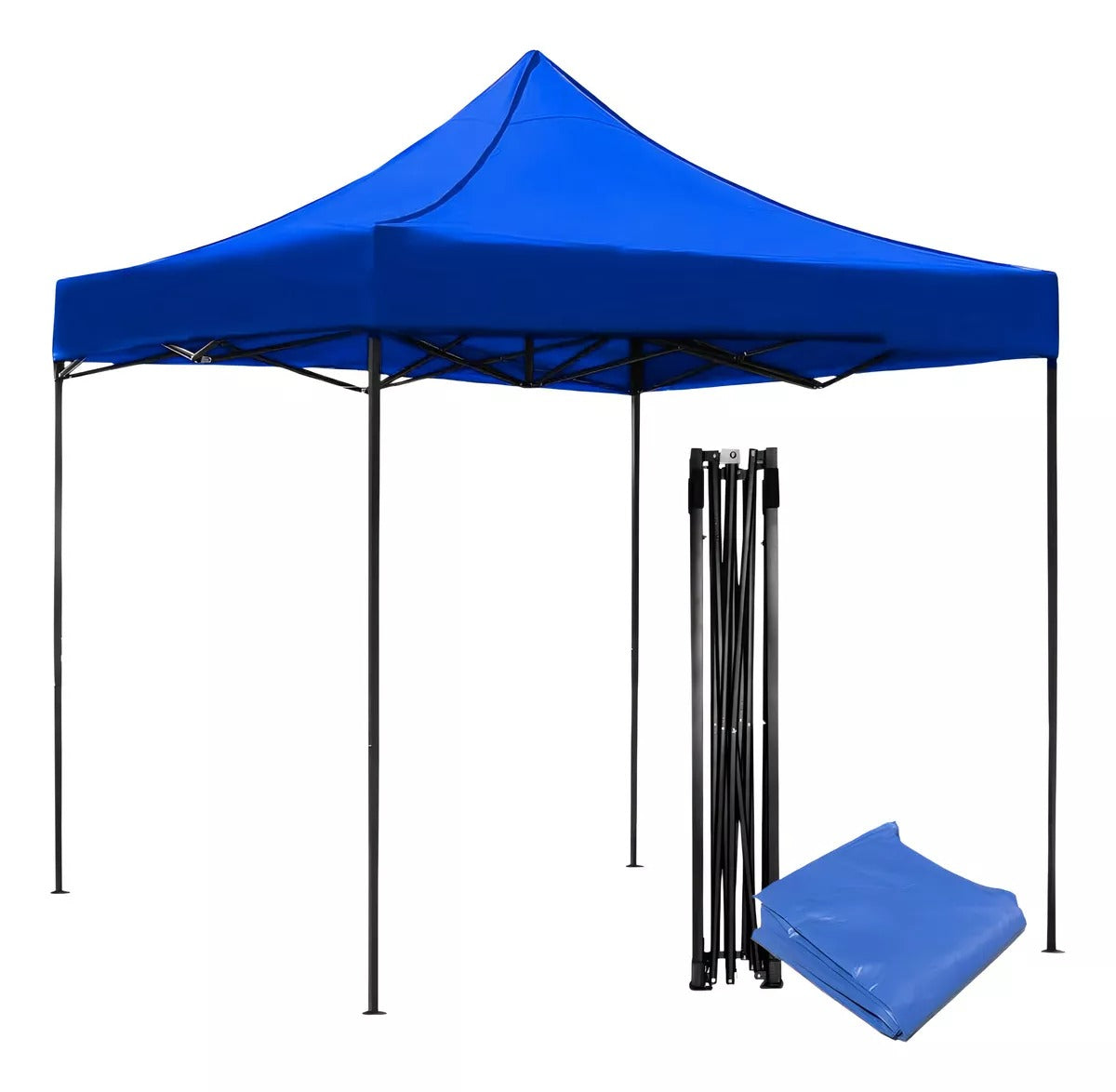 Toldo Plegable 3 X 3 Metros Impermeable Color Azul